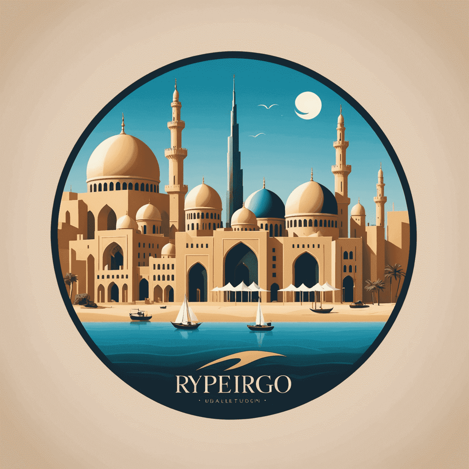 rtyperigo.com logo featuring a stylized representation of UAE landmarks