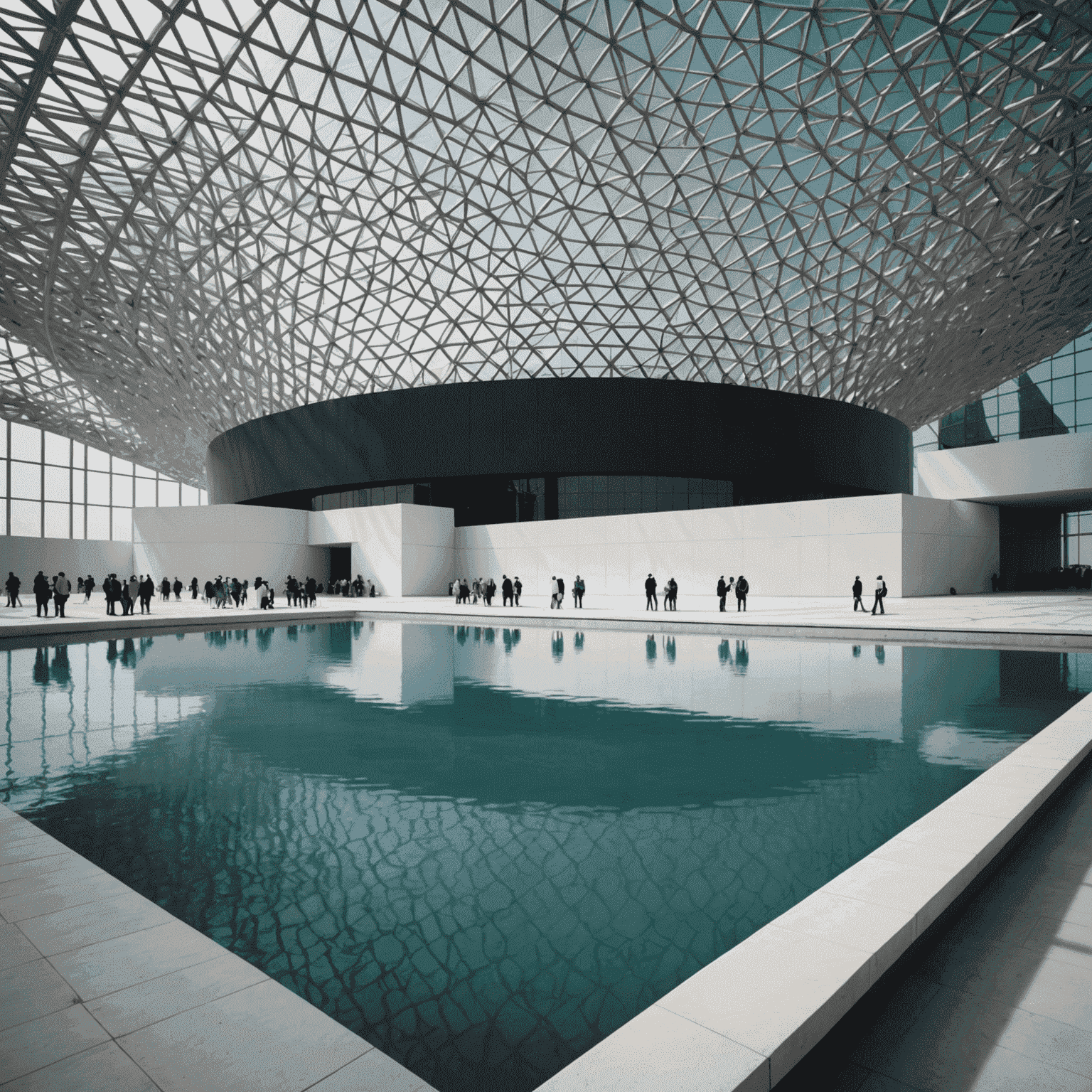 Louvre Abu Dhabi: A modern museum with a large dome structure over water, showcasing various artworks